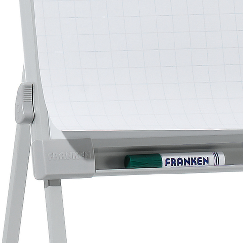 Franken Flipchart PRO Deluxe Standard with 2 paper holders, height 1100 - 1880 mm