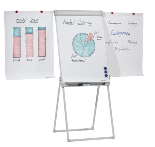 Franken Flipchart PRO Deluxe Standard with 2 paper holders, height 1100 - 1880 mm