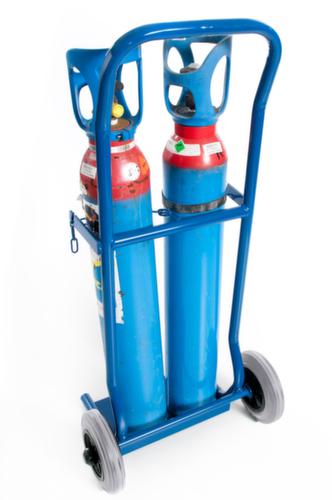 Rollcart Bottle trolley, for 2x10 l bottle, TPE tires