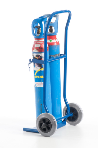 Rollcart Bottle trolley, for 2x10 l bottle, TPE tires