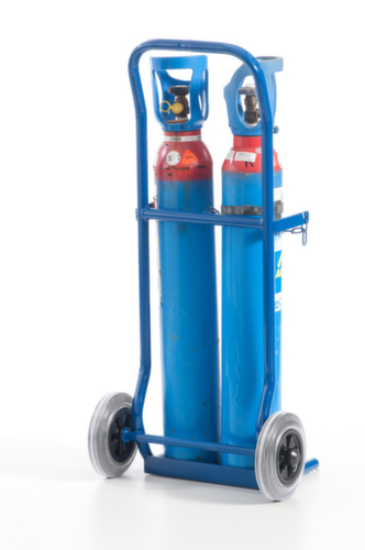 Rollcart Bottle trolley, for 2x10 l bottle, TPE tires