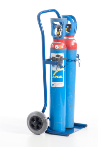 Rollcart Bottle trolley, for 2x10 l bottle, TPE tires