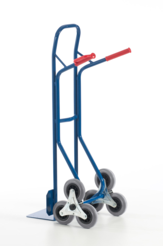 Rollcart 3-star stair truck, load capacity 150 kg, bucket width 300 mm, TPE tires