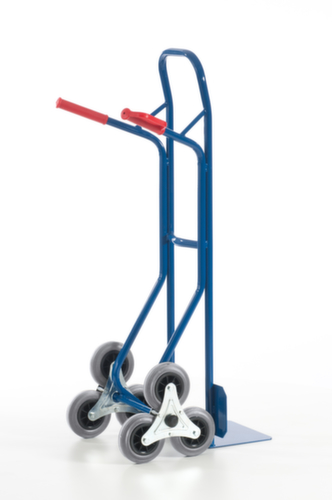 Rollcart 3-star stair truck, load capacity 150 kg, bucket width 300 mm, TPE tires