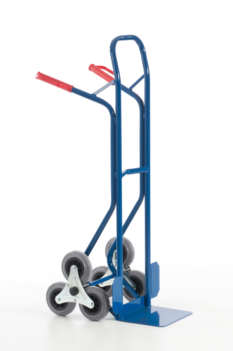 Rollcart 3-star stair truck, load capacity 150 kg, bucket width 300 mm, TPE tires