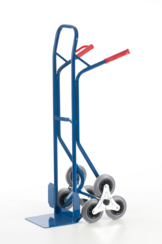 Rollcart 3-star stair truck, load capacity 150 kg, bucket width 300 mm, TPE tires