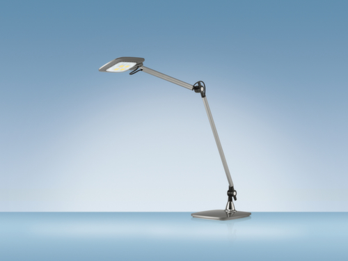 Hansa LED desk lamp E-Motion with sensor switch, light daylight to warm white, silver