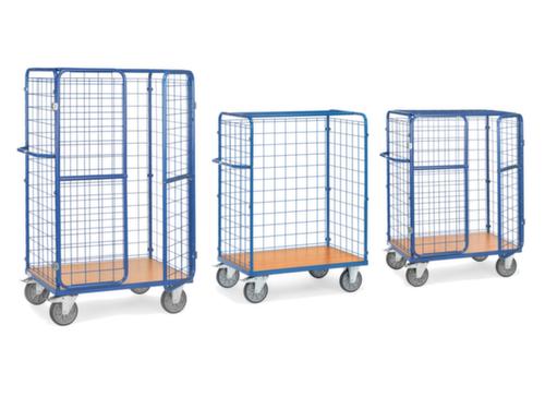 fetra Parcel trolley with wire mesh walls