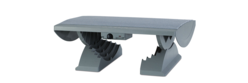 Heated footrest with carpet