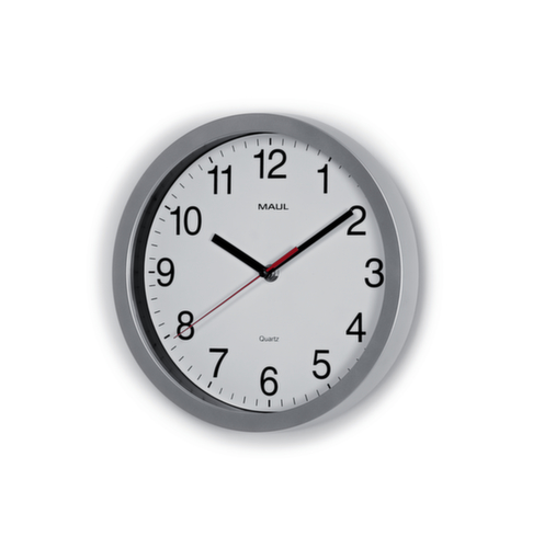 MAUL Wall clock Ø 250 mm, with Arabic numerals and dashes, Ø 250 mm