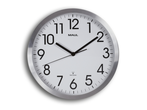 MAUL Radio-controlled wall clock, with Arabic numerals and dashes, Ø 300 mm