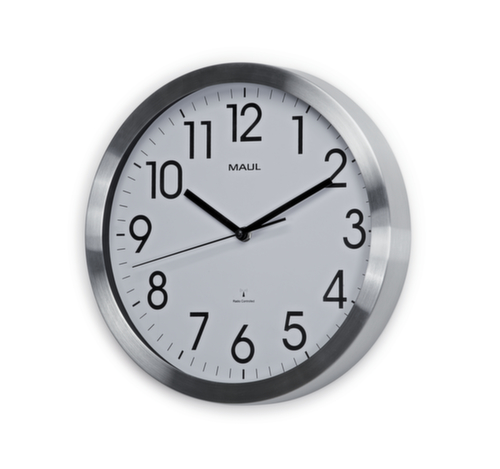 MAUL Radio-controlled wall clock, with Arabic numerals and dashes, Ø 300 mm