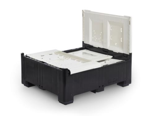 Pallet box High Cube with removal flap