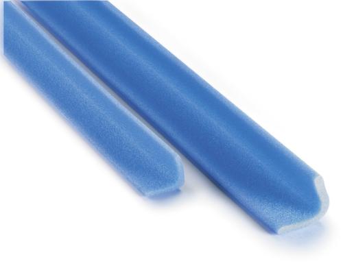 Edge protection strip made of PE foam in L-shape