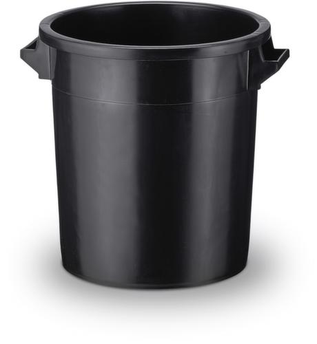 Opaque garbage can in black