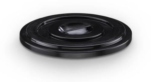 Opaque garbage can in black