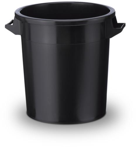 Opaque garbage can in black