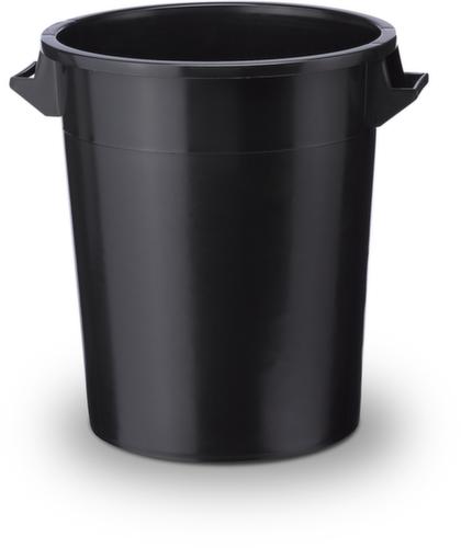 Opaque garbage can in black