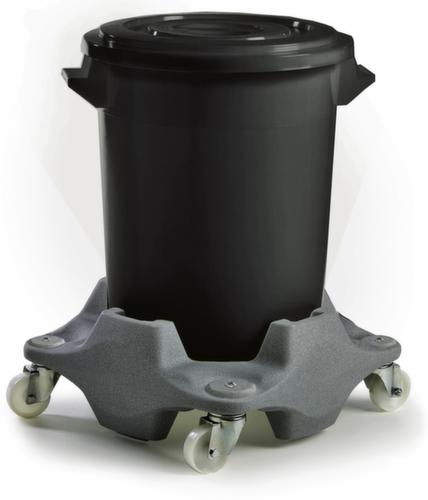 Opaque garbage can in black