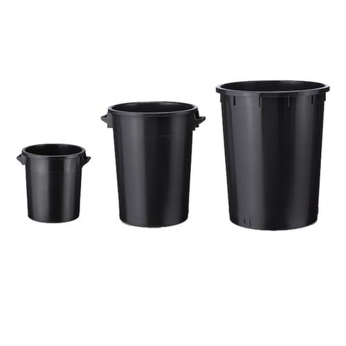 Opaque garbage can in black