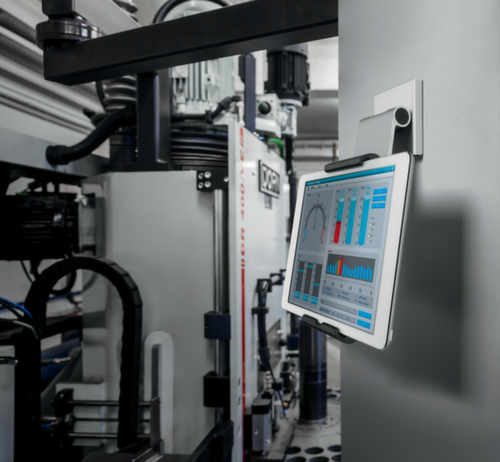 Durable Tablet wall mount WALL PRO, height x width x depth 65 x 80 x 270 mm