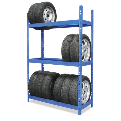 Tire rack, height x width x depth 1950 x 1300 x 500 mm, 3 levels