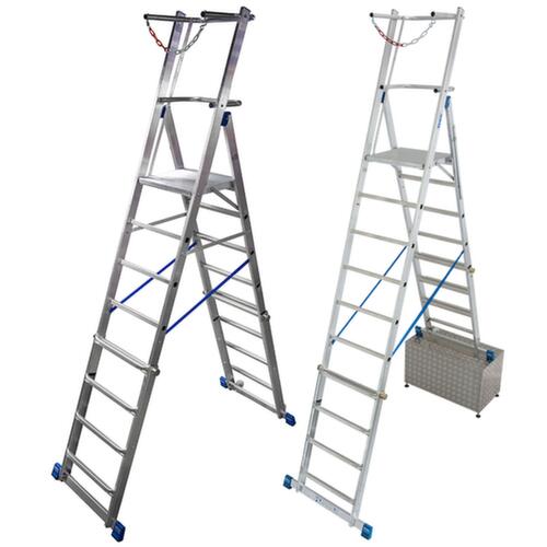 Krause Rollable telescopic platform ladder STABILO® Professional