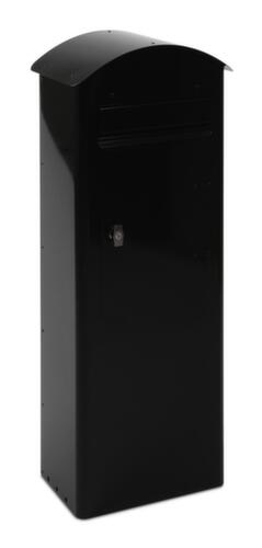 Free-standing letterbox Rooftop with 2 slots, black