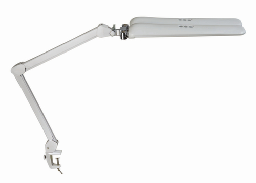 MAUL Dimmable LED task light MAULcraft duo with 2 light heads, light cool white (daylight white), white