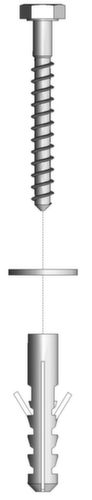 hofe Floor anchoring set for Plug-in shelf