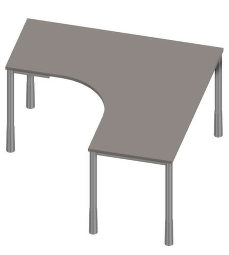 Nowy Styl Free-form desk E10 with 4-legged frame made of round tube
