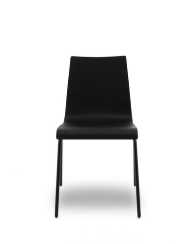 Wooden shell chair SIT-ON BB-3 with 4-legged frame, black
