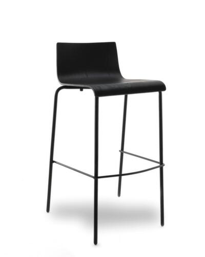 Bar stool SIT-ON BB-5 with low backrestSeat black