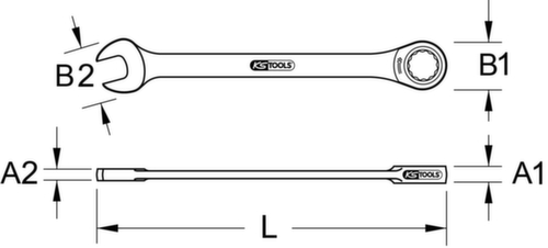 KS Tools DUO GEARplus Combination wrench