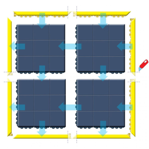 Clip-on edging strips Herenveen with 10° pitch