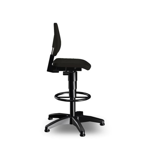 bimos Industrial swivel chair Isitec 3, seat PU foam black, with gliders