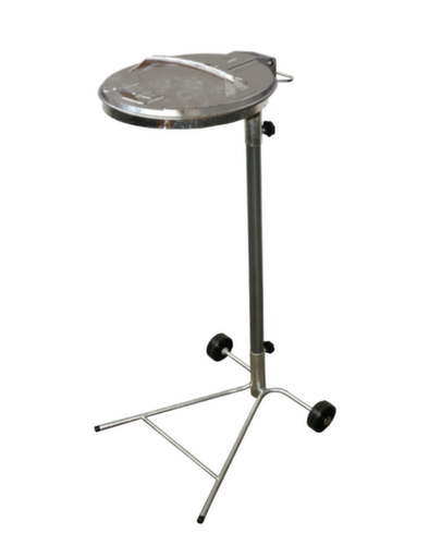 Mobile bin liner stand, for 70 - 120-liter bags, lid yellow
