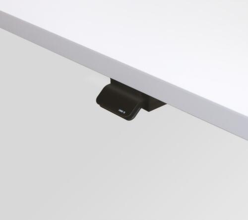 Electrically height-adjustable conference table