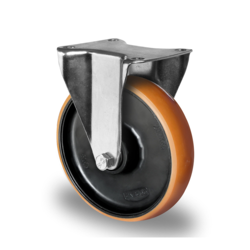 Cascoo Fixed castor, load capacity 400 kg, Polyurethane tires