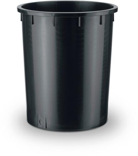 Opaque garbage can in black