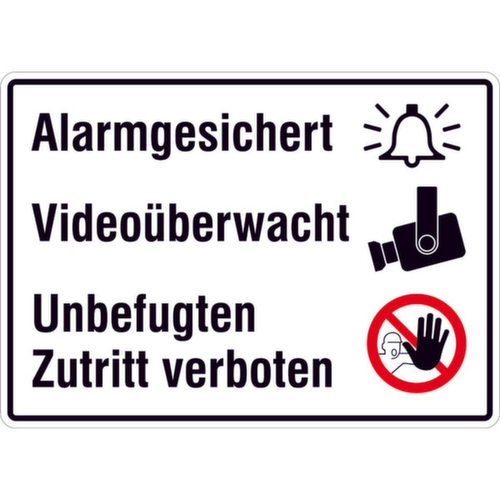 Information sign SafetyMarking®, "Alarm-protected"