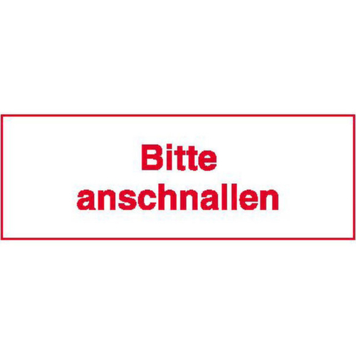Vehicle information sign SafetyMarking®, "Please fasten your seatbelt"