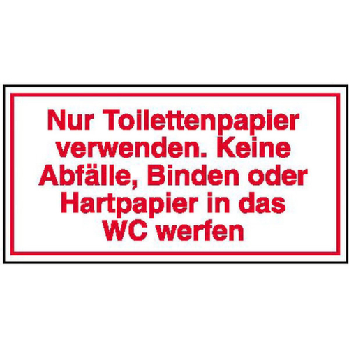 Information sign SafetyMarking®, "Only use toilet paper. No waste"