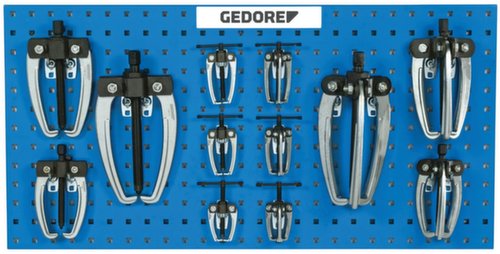 GEDORE 1.18/1.19 Puller set on perforated panel 12-piece