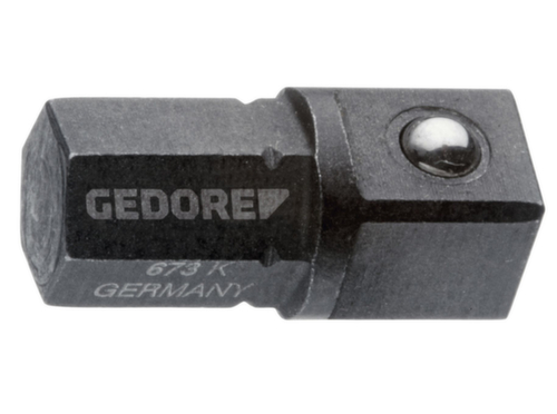 GEDORE 673 K Insert holder short 1/4" hexagon - 1/4" square
