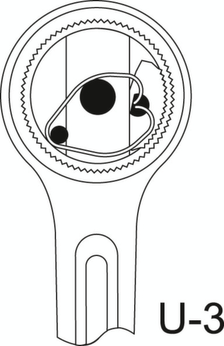 GEDORE 1993 GU-3 Articulated reversible ratchet 1/2" 282 mm