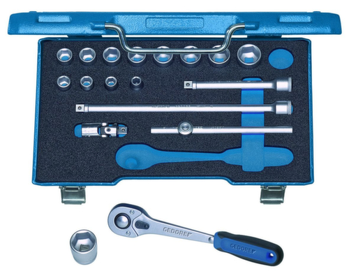 GEDORE 30 HMU-10 Socket set 3/8" 22-piece hexagonal 6-22 mm
