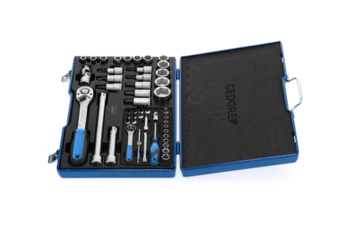 GEDORE 19 V20 U-10 Socket set 1/4"+1/2" 50-piece 4-30 mm