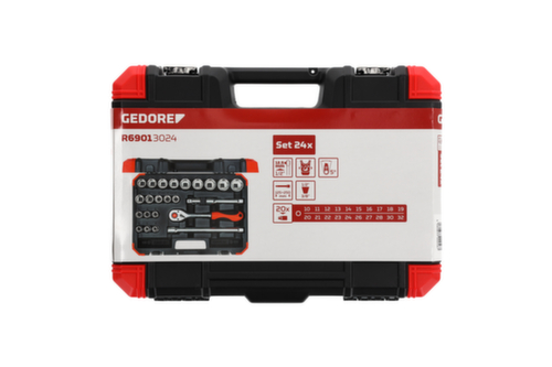 GEDORE R69013024 Socket set 1/2" 10-32mm 24-piece