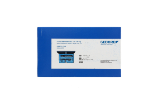 GEDORE K 1900-018 Screwdriver set 1/2"